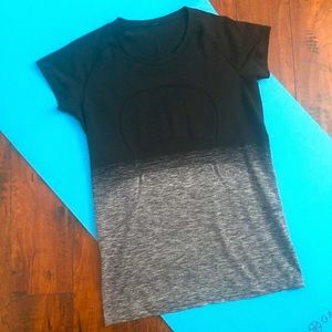 lululemon athletica Black and Gray Short Sleeve Tee